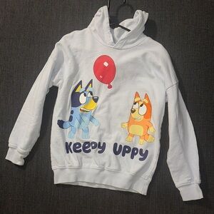 Kids Light Blue Bluey Keepy Uppy Hoodie
